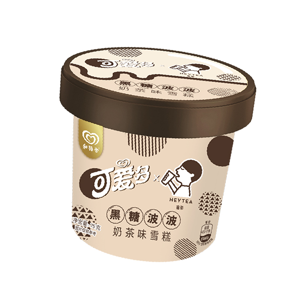 可爱多x喜茶黑糖波波奶茶味单杯(75g)