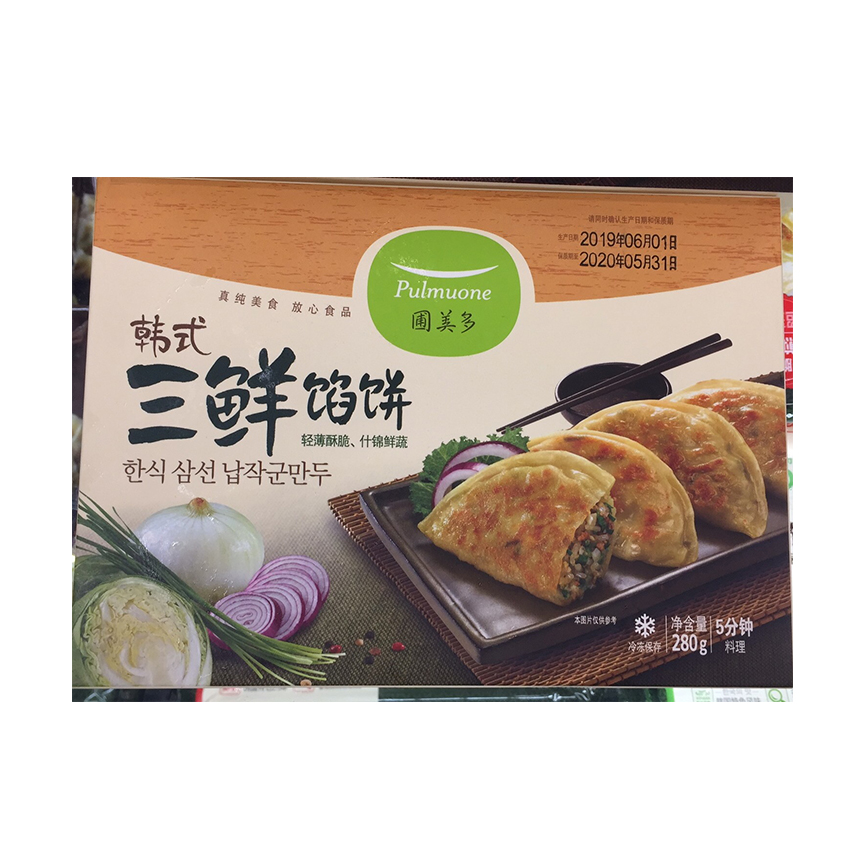 圃美多韩式三鲜馅饼280g